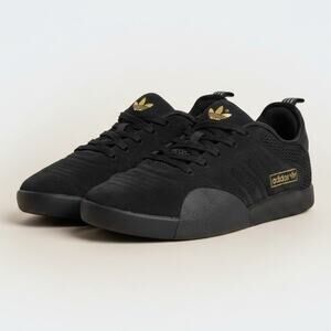 Adidas 3ST.003 Skate Shoes Mens 11 Black Gold Suede Street